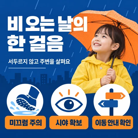비 오는 날의 한 걸음