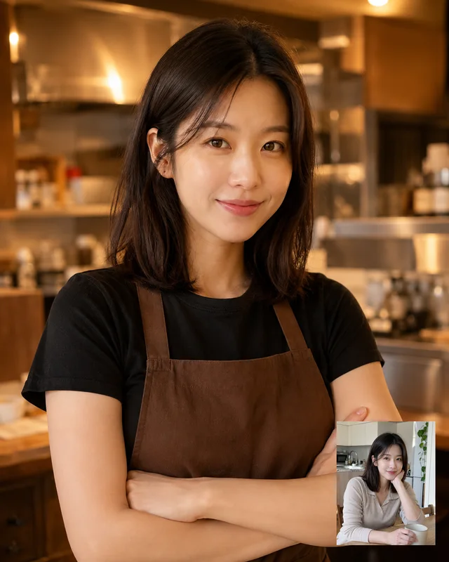 요식업 사장님 프로필 (매장 배경)