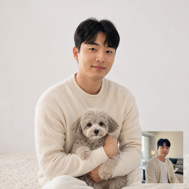 반려동물과 함께하는 가족사진